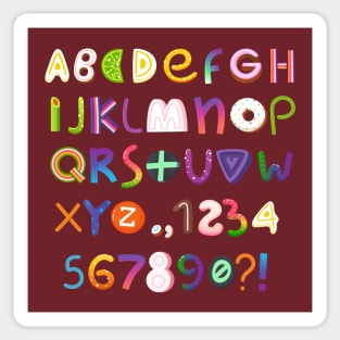 alphabet candies Sticker